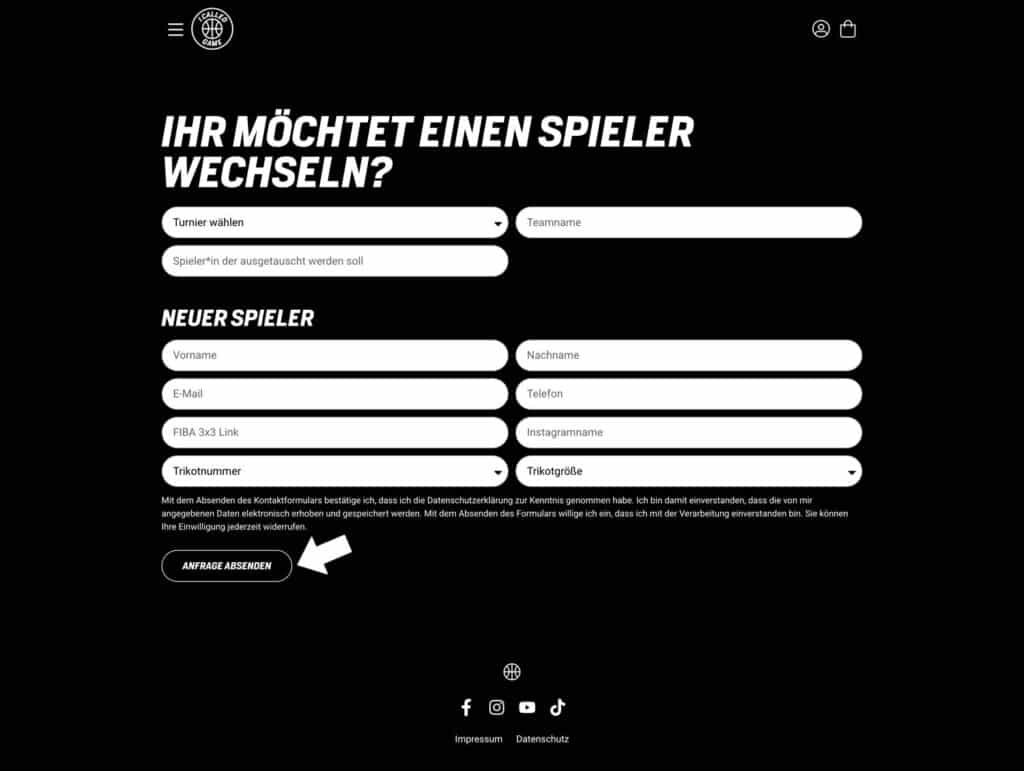 ihr moechtet ein spieler wechseln